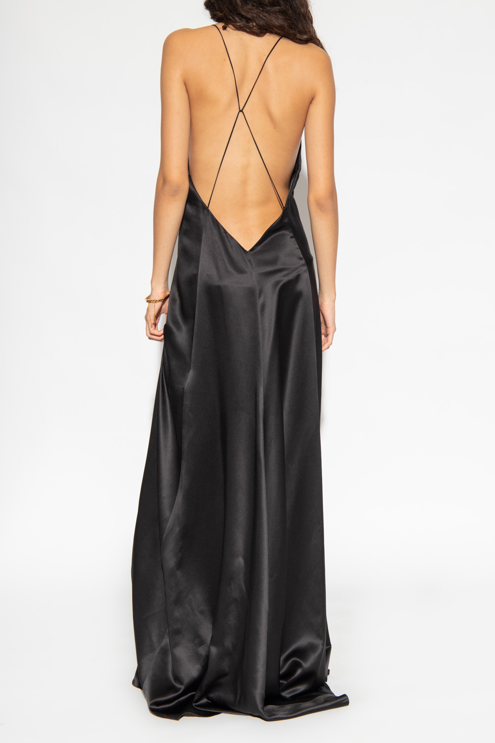 SchaferandweinerShops Italy - Black Silk slip dress Saint